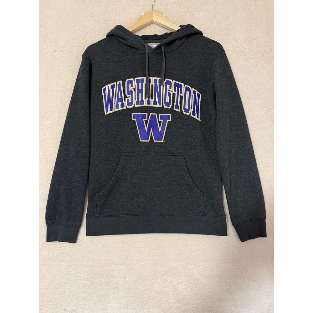 Washington Huskies Hoodie Sweatshirt Mens Small Gray NCAA College Pullover